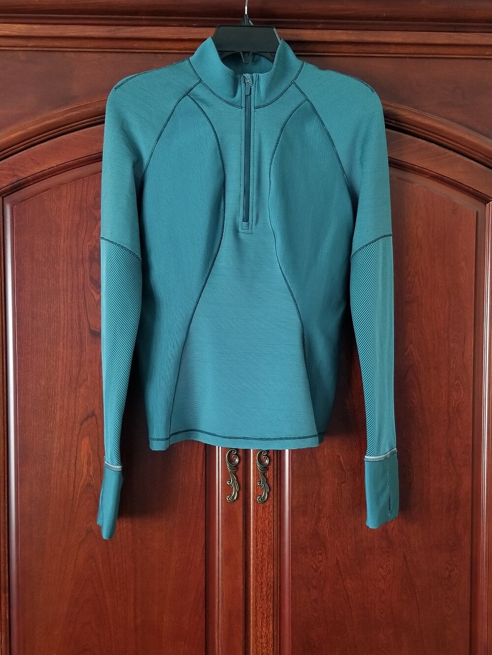 Lululemon It's Rulu Run Ribbed Half Zip Storm Teal